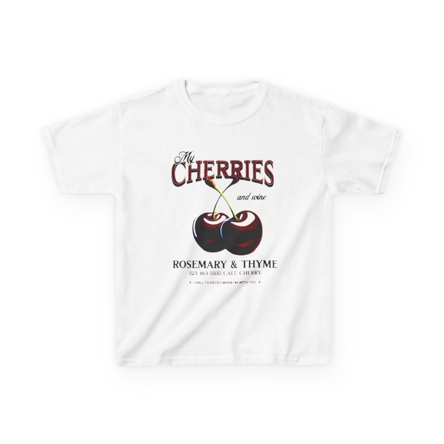 UK ''My Vintage Cherries'' Baby Tee