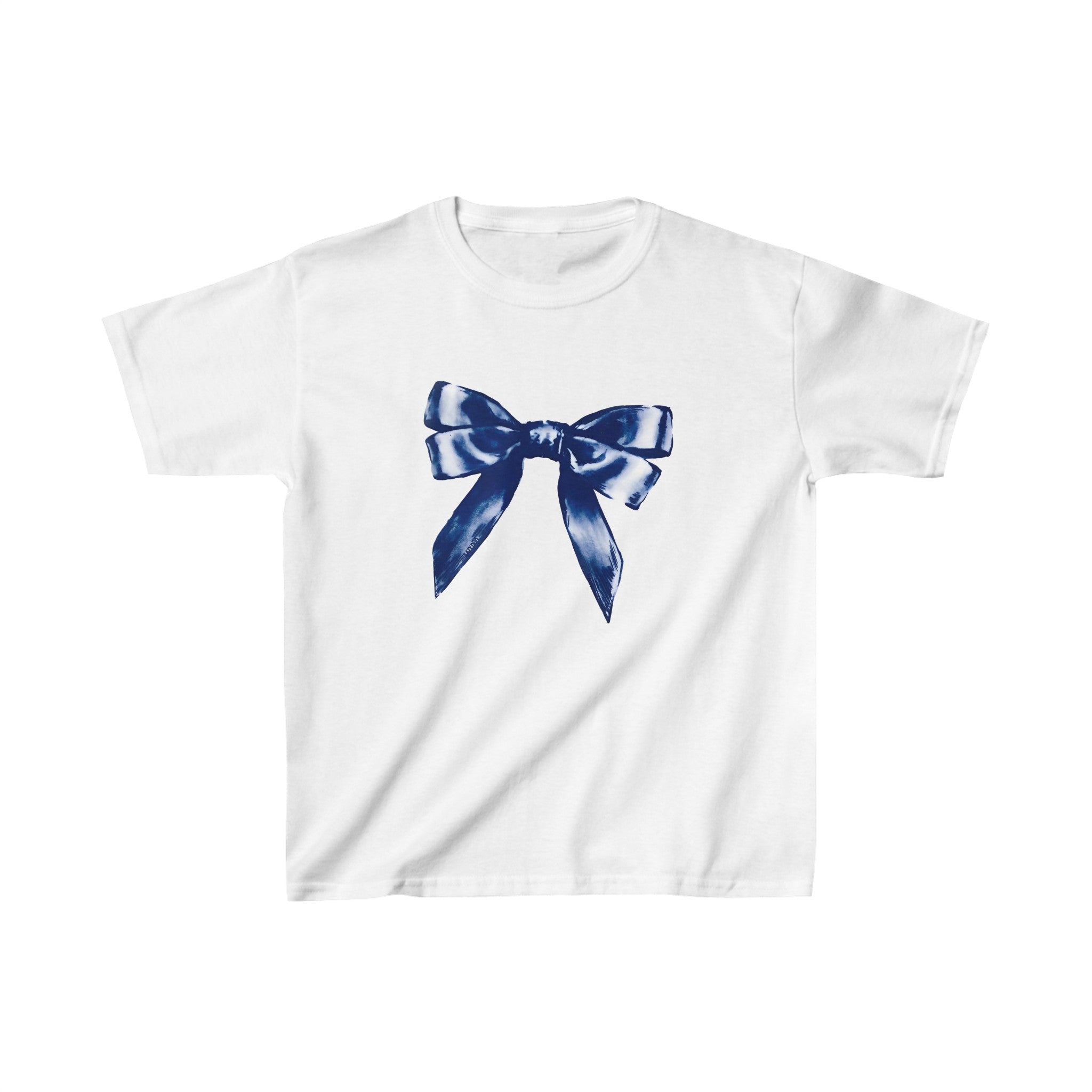 blue coquette graphic baby tee - trendy womens streetwear from Sadie's Lore