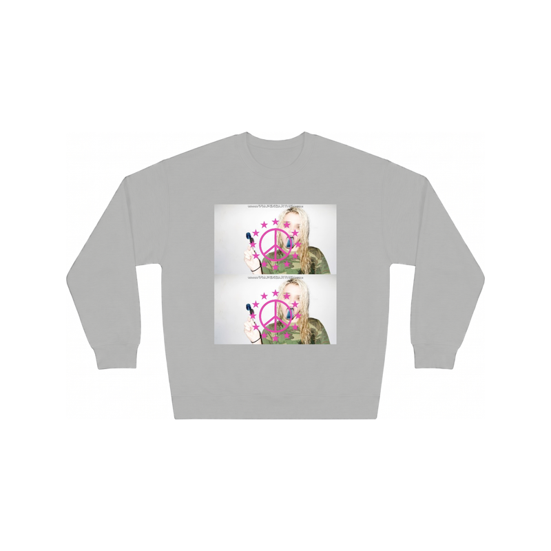 we gone be ok Crewneck in Sport Grey, flat lay