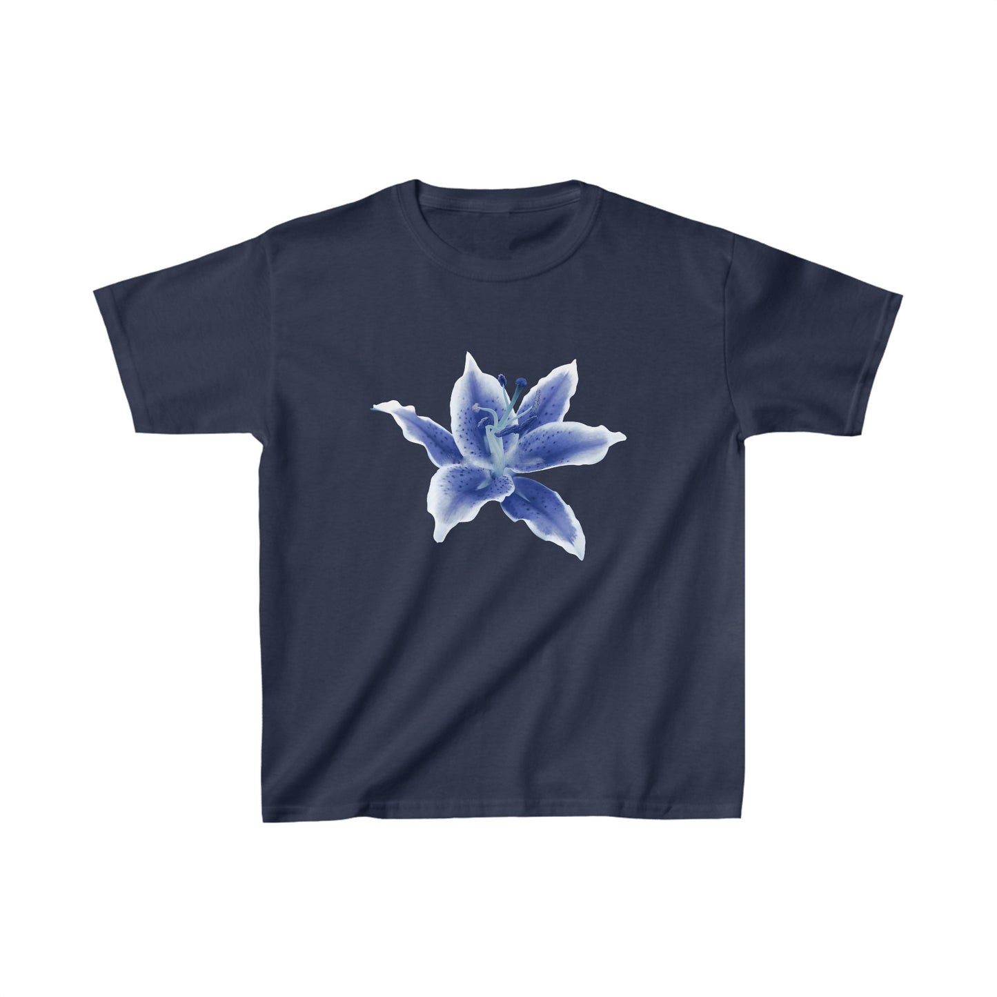 ''Blue Lilly Flower'' Baby Tee