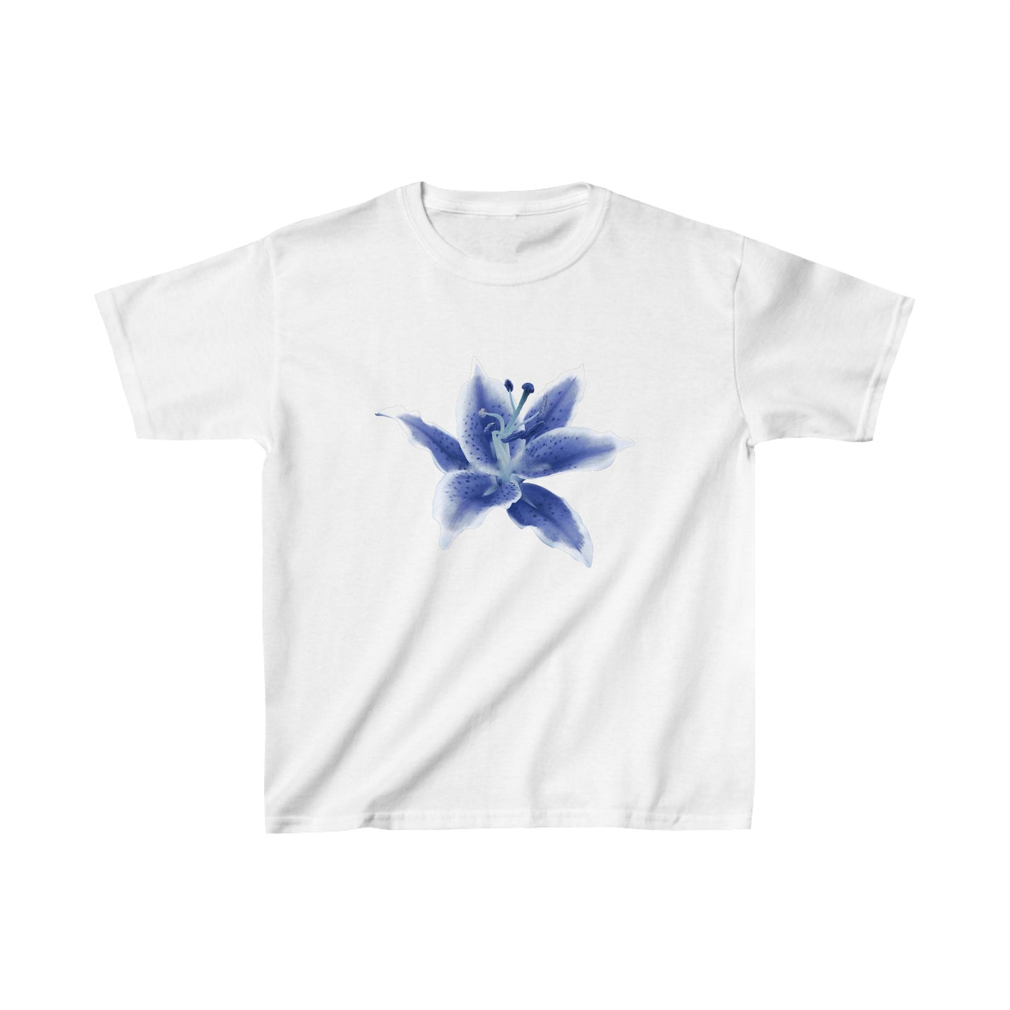 ''Blue Lilly Flower'' Baby Tee