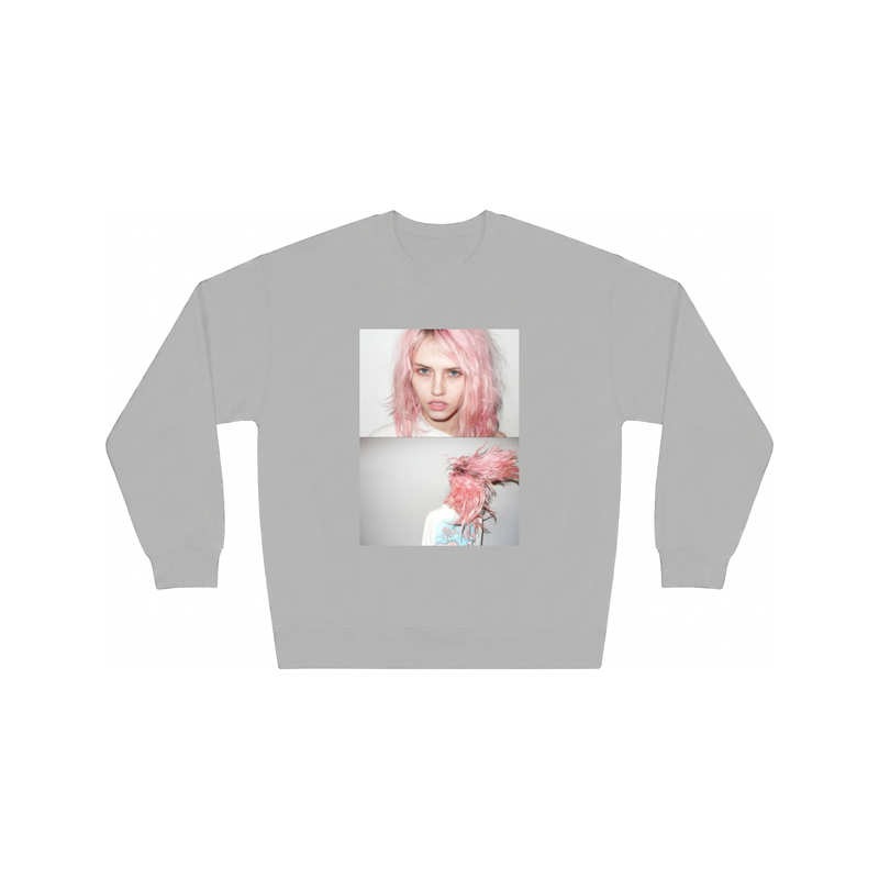no sleep Crewneck in Sport Grey, flat lay