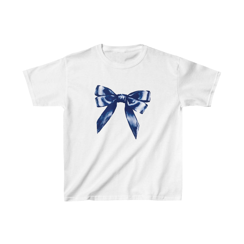 blue coquette graphic baby tee - trendy womens streetwear from Sadie's Lore
