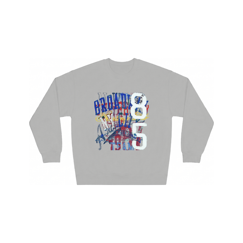 Broadway Crewneck in Sport Grey, flat lay